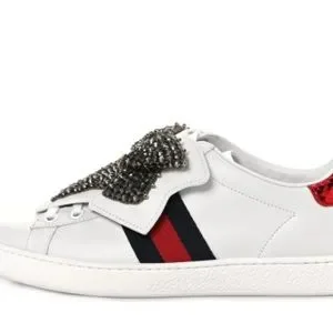 Gucci calfskin Ayers web women Ace bow